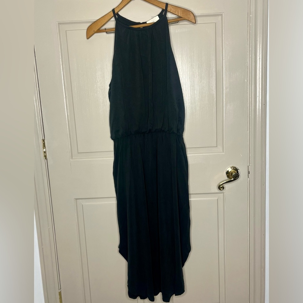 Ella Mara from Urban Outfitters black midi dress with pockets. NWT large